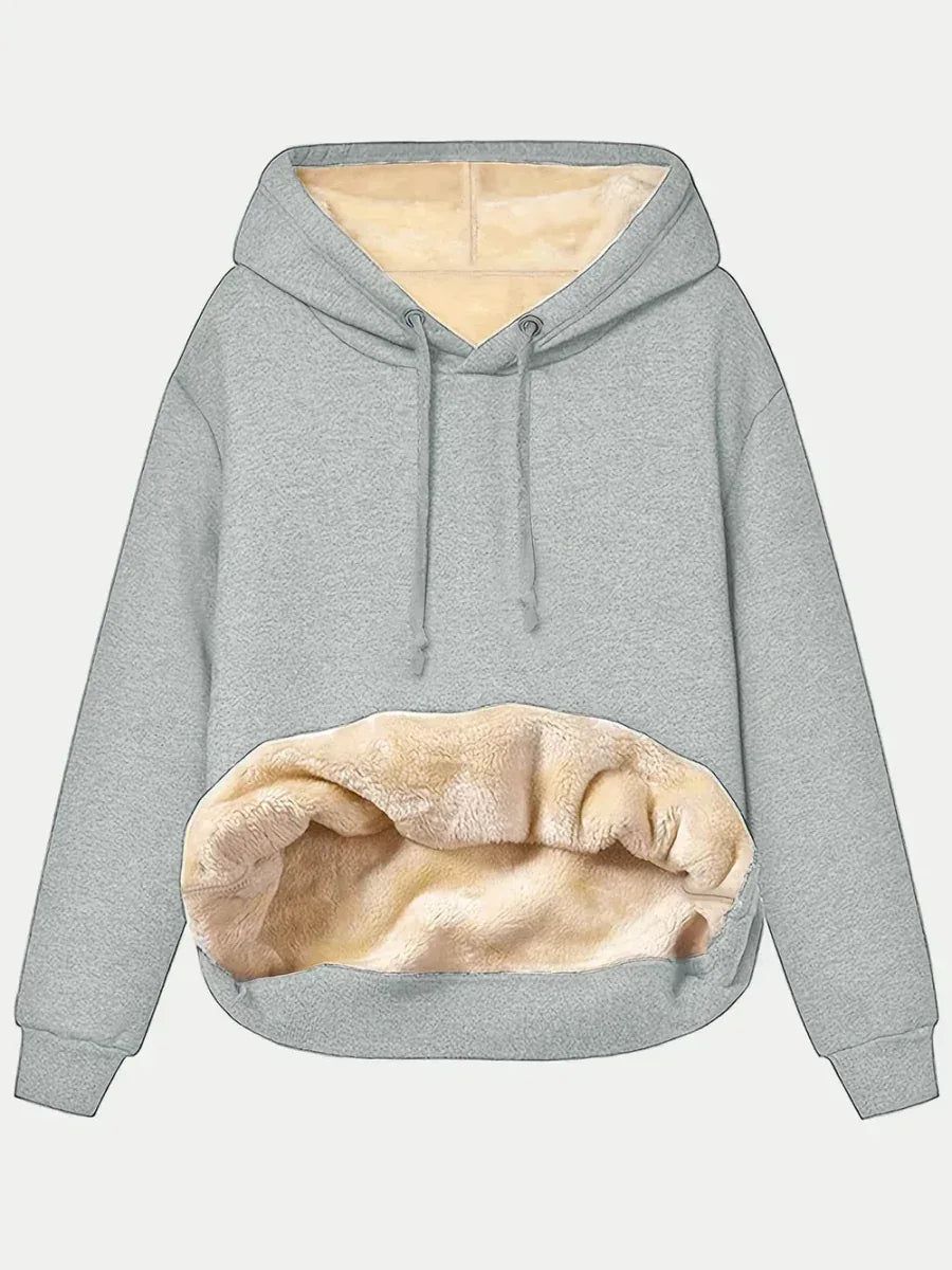 Drawstring Hoodie for Women - Long Sleeve with Kangaroo Pocket, Soft &amp; Comfortable - Allen-Fitness