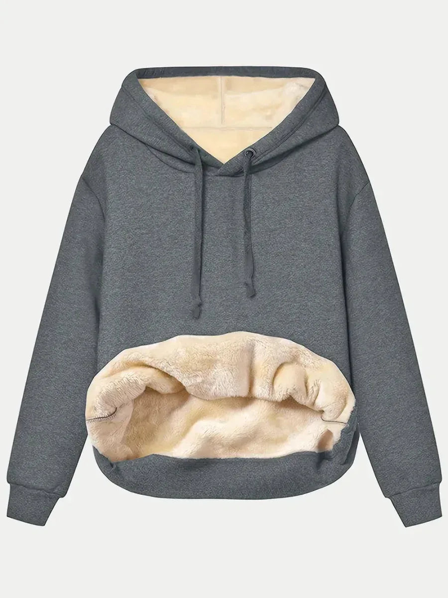 Drawstring Hoodie for Women - Long Sleeve with Kangaroo Pocket, Soft &amp; Comfortable - Allen-Fitness