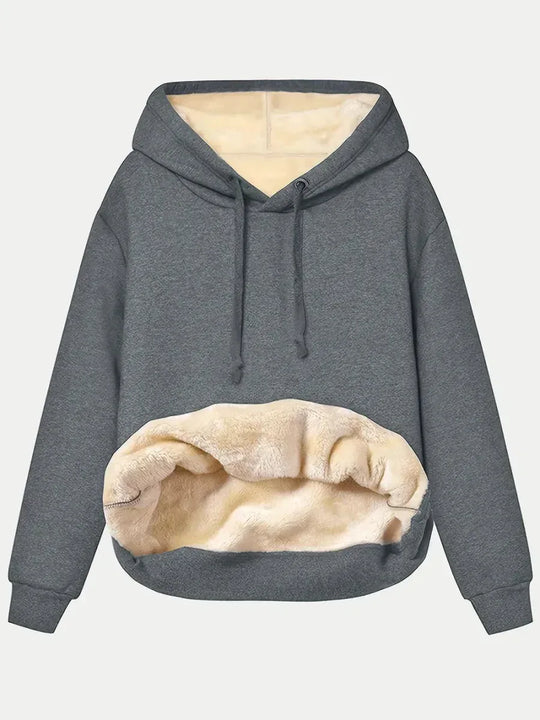 Drawstring Hoodie for Women - Long Sleeve with Kangaroo Pocket, Soft &amp; Comfortable - Allen-Fitness
