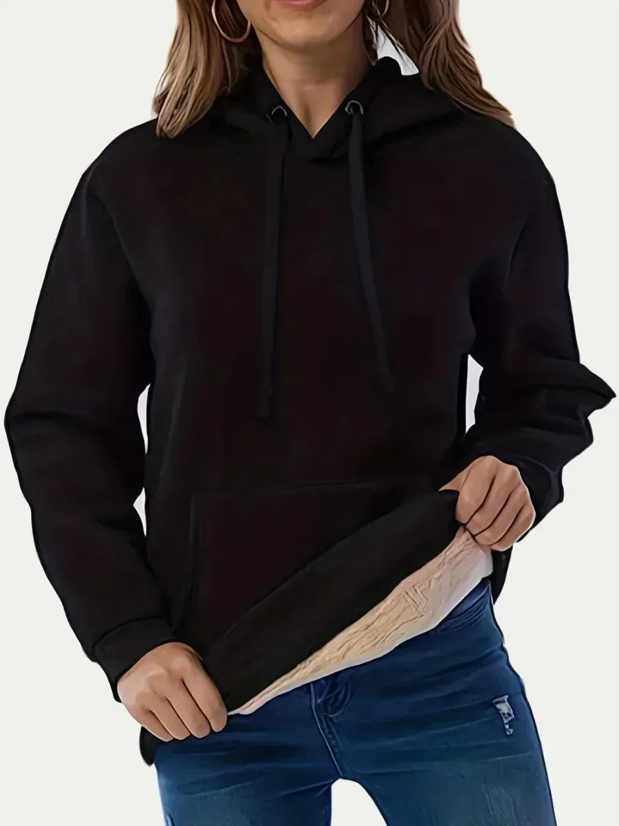 Drawstring Hoodie for Women - Long Sleeve with Kangaroo Pocket, Soft &amp; Comfortable - Allen-Fitness