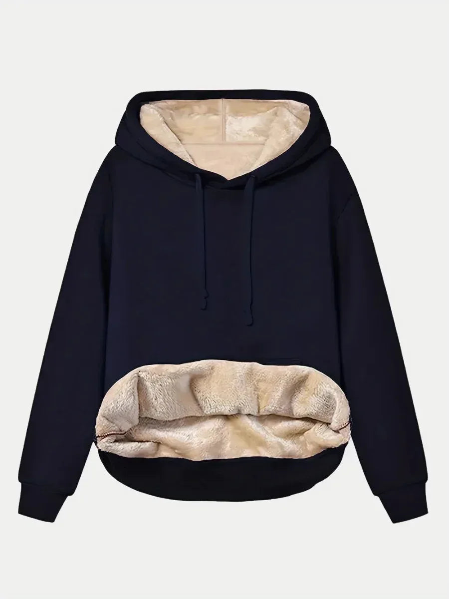Drawstring Hoodie for Women - Long Sleeve with Kangaroo Pocket, Soft &amp; Comfortable - Allen-Fitness