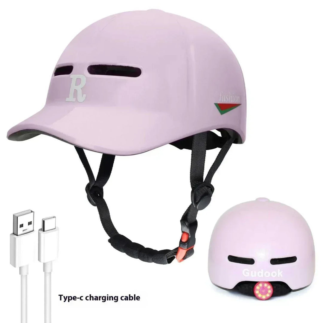 Bicycle Helmet With Light - Safety Integrated Design, Multiple Sizes &amp; Colors Available - Allen-Fitness