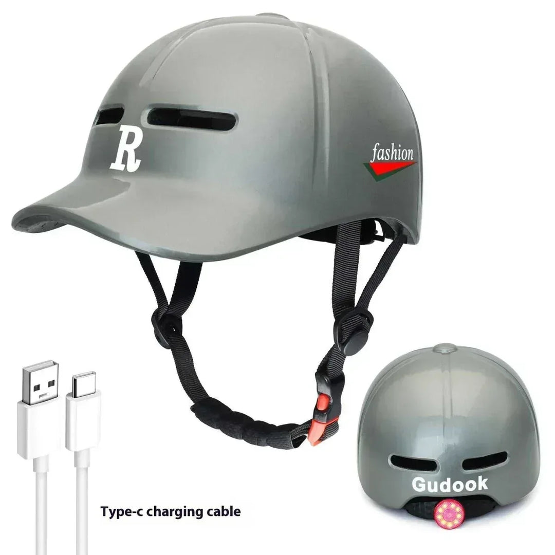 Bicycle Helmet With Light - Safety Integrated Design, Multiple Sizes &amp; Colors Available - Allen-Fitness