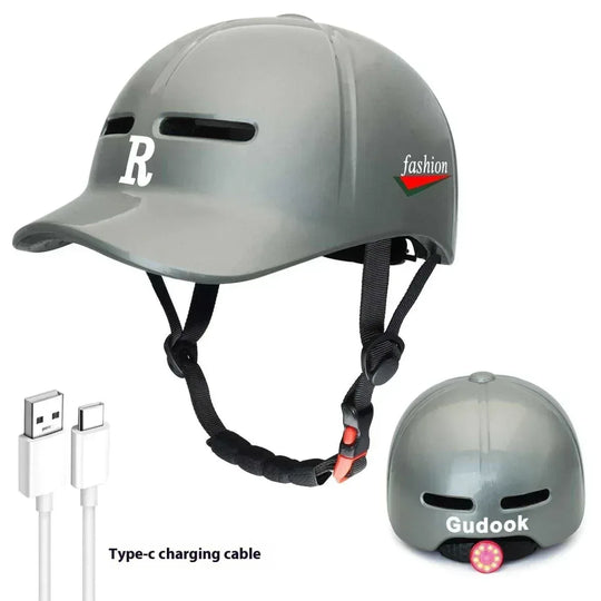 Bicycle Helmet With Light - Safety Integrated Design, Multiple Sizes &amp; Colors Available - Allen-Fitness