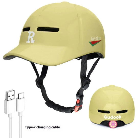 Bicycle Helmet With Light - Safety Integrated Design, Multiple Sizes &amp; Colors Available - Allen-Fitness