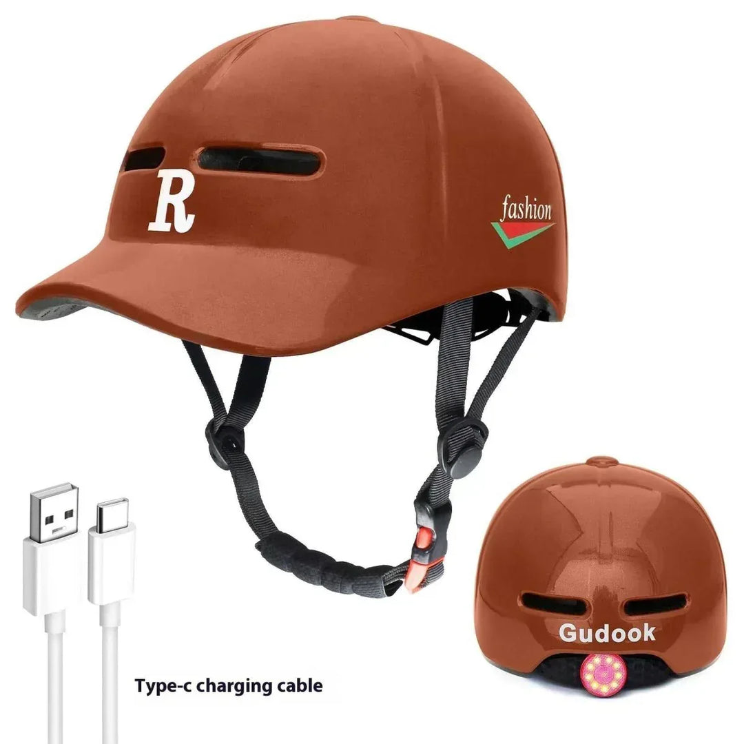 Bicycle Helmet With Light - Safety Integrated Design, Multiple Sizes &amp; Colors Available - Allen-Fitness