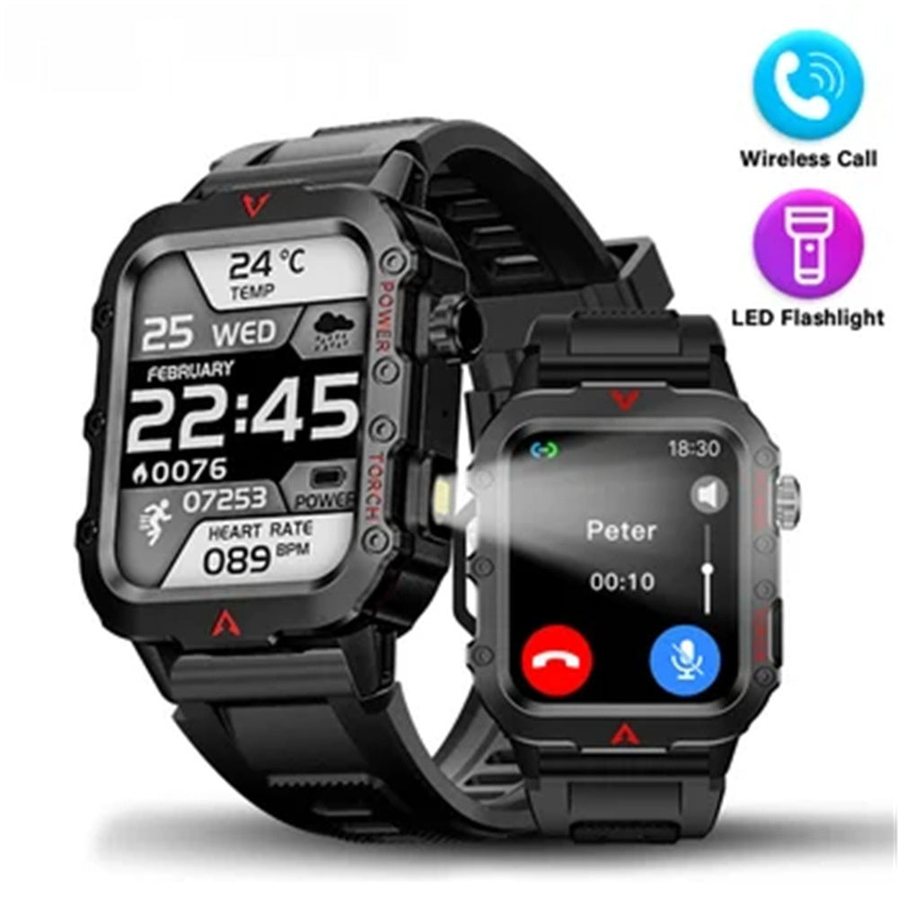 Smart Watch Bluetooth Calling Outdoor Sports - gray variant highlighting heart rate monitoring and step counting functionalities.
