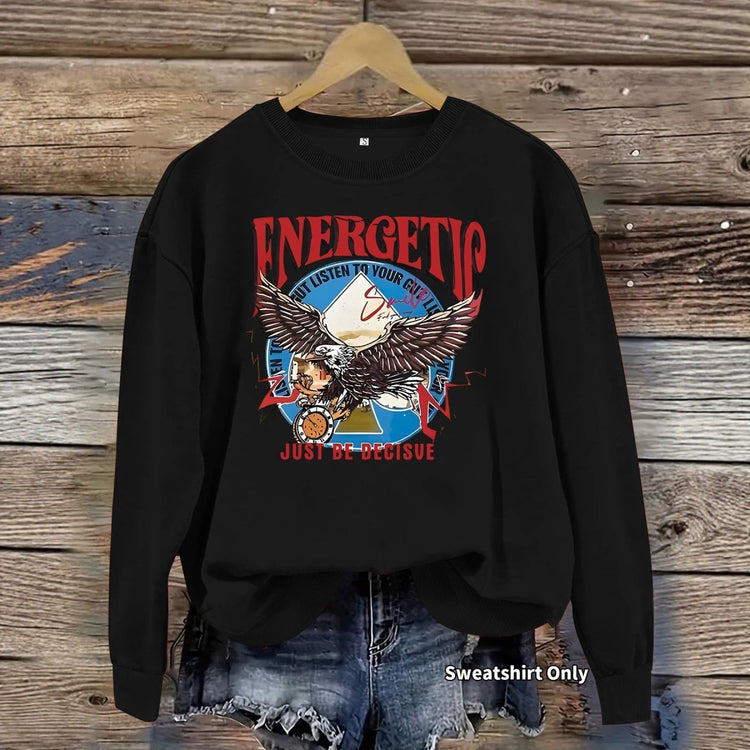 Eagle print long sleeved hoodie - Premium Fitness & Activewear