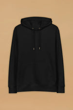 Eco-Friendly Fashion Hoodie - Minimalist Black Organic Cotton with Double-Layered Hood - Allen-Fitness
