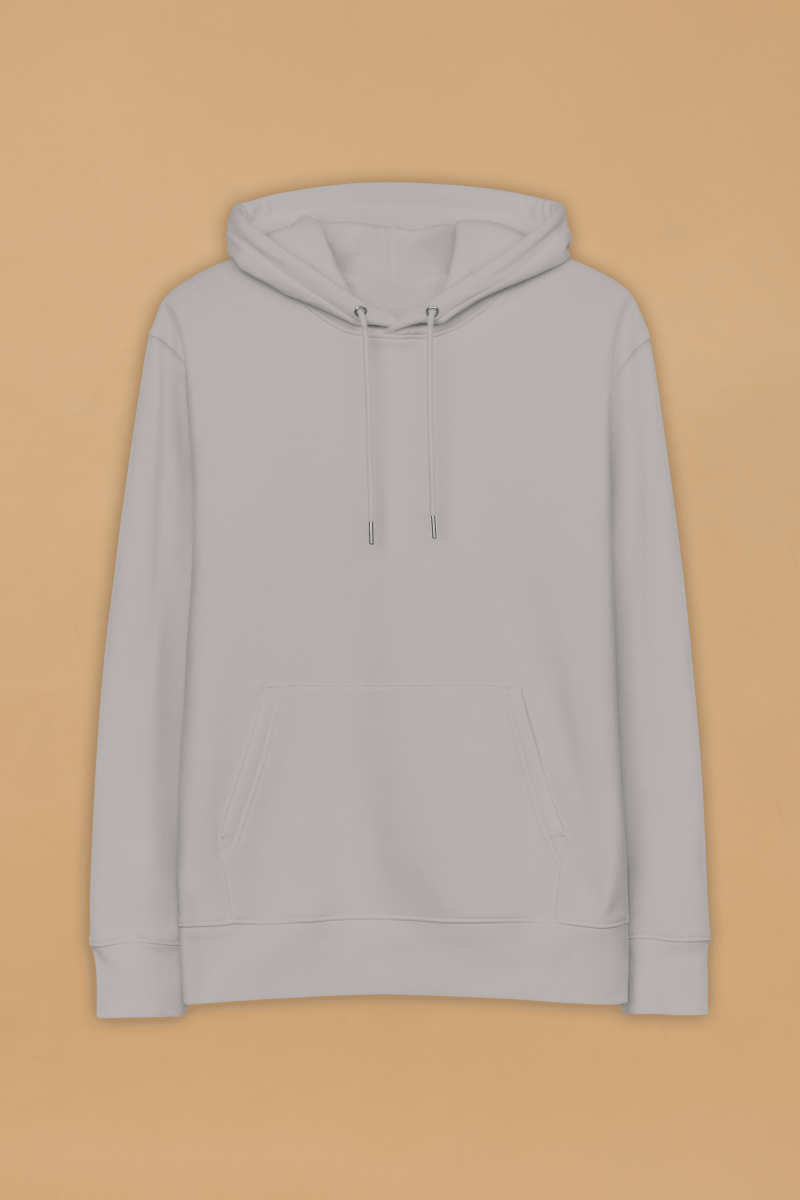 Eco - Friendly Hooded Sweatshirt - Minimalist Grey Hoodie Made from 100% Organic Cotton - Allen - Fitness