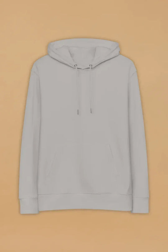 Eco-Friendly Hooded Sweatshirt - Minimalist Grey Hoodie Made from 100% Organic Cotton - Allen-Fitness