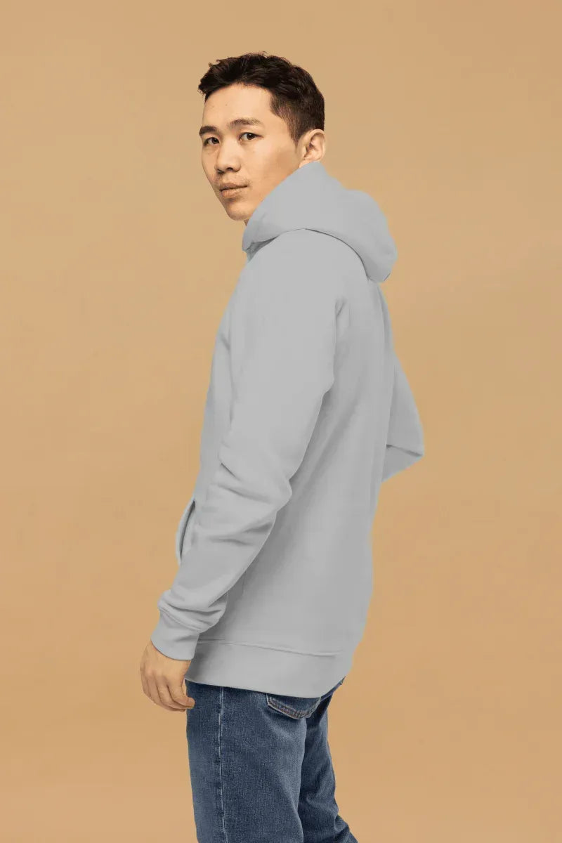 Eco-Friendly Hooded Sweatshirt - Minimalist Grey Hoodie Made from 100% Organic Cotton - Allen-Fitness