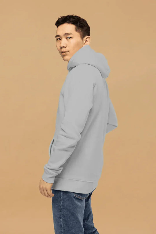 Eco-Friendly Hooded Sweatshirt - Minimalist Grey Hoodie Made from 100% Organic Cotton - Allen-Fitness