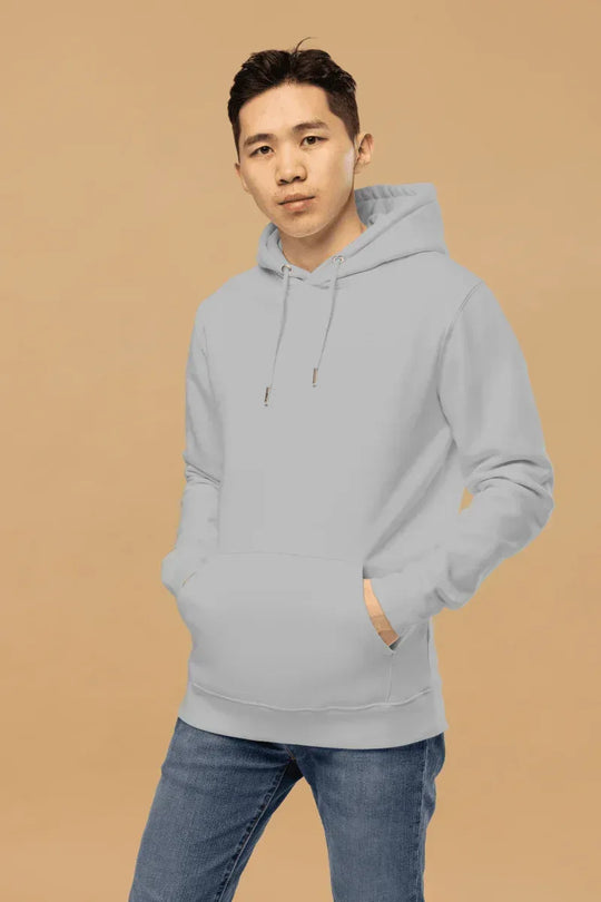 Eco-Friendly Hooded Sweatshirt - Minimalist Grey Hoodie Made from 100% Organic Cotton - Allen-Fitness