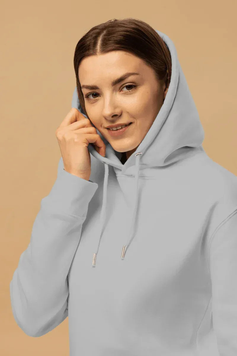 Eco-Friendly Hooded Sweatshirt - Minimalist Grey Hoodie Made from 100% Organic Cotton - Allen-Fitness