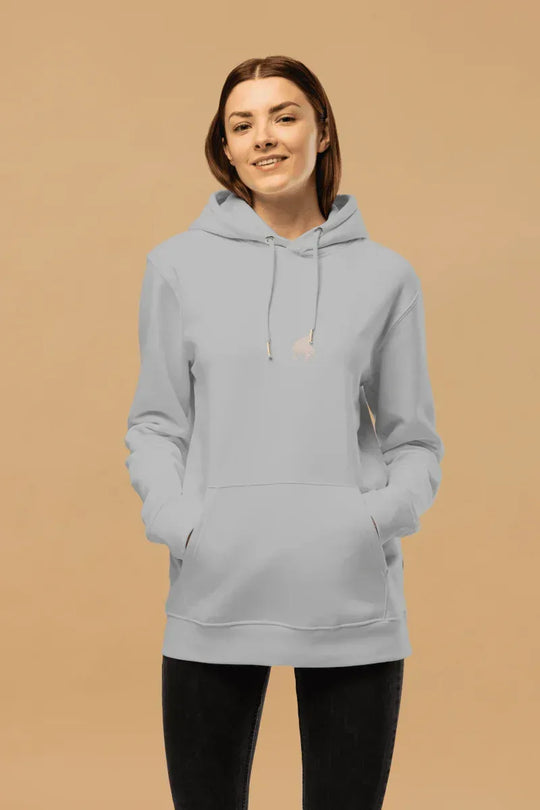 Eco-Friendly Hooded Sweatshirt - Minimalist Grey Hoodie Made from 100% Organic Cotton - Allen-Fitness