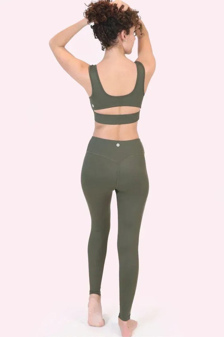 Eco-Friendly Leggings: Hi-Rise, Breathable, Compression Fit with Anti-Bacterial Protection - Allen-Fitness