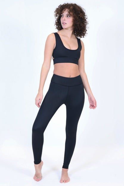 Eco - Friendly Leggings: Hi - Rise, Breathable, Compression Fit with Anti - Bacterial Protection - Allen - Fitness