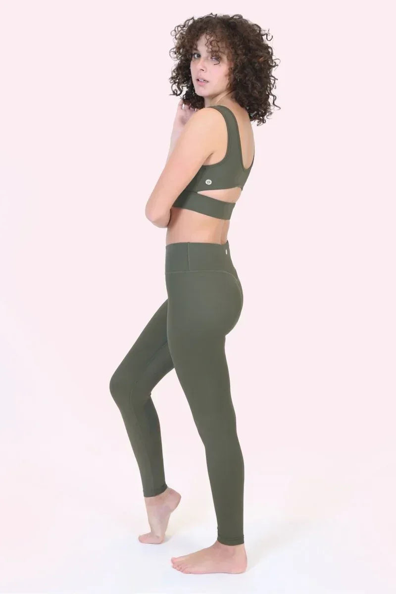Eco-Friendly Leggings: Hi-Rise, Breathable, Compression Fit with Anti-Bacterial Protection - Allen-Fitness