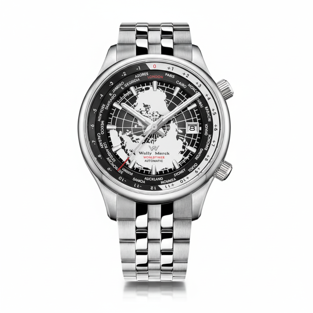 Mens Fully Automatic Mechanical Watch in a luxury setting, demonstrating water-resistant features and sophisticated design.