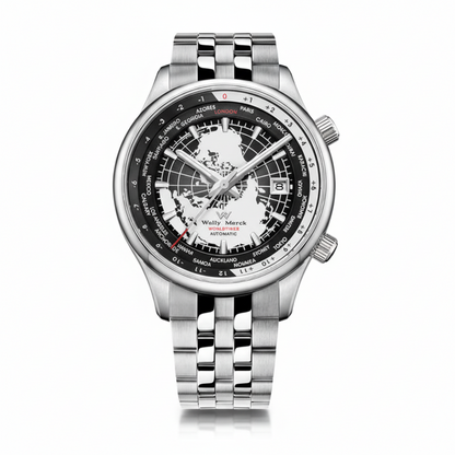 Mens Fully Automatic Mechanical Watch in a luxury setting, demonstrating water-resistant features and sophisticated design.