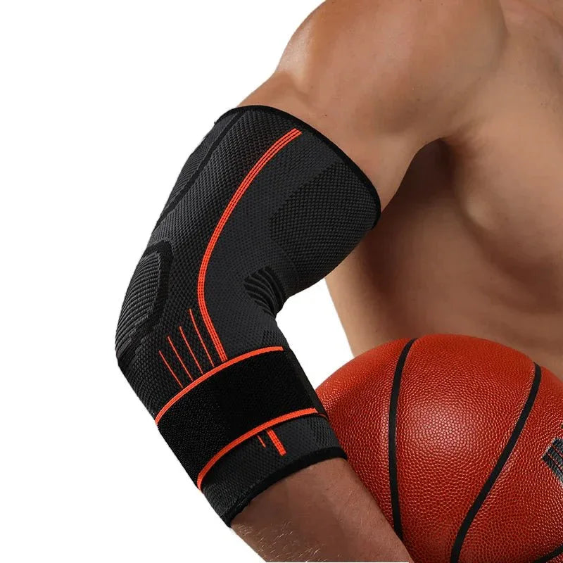 Nylon Spandex Arm Support Compression Sleeve for Tennis Elbow Pain Relief and Comfort - Allen-Fitness