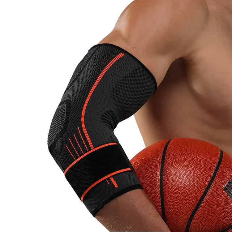 Nylon Spandex Arm Support Compression Sleeve for Tennis Elbow Pain Relief and Comfort - Allen-Fitness