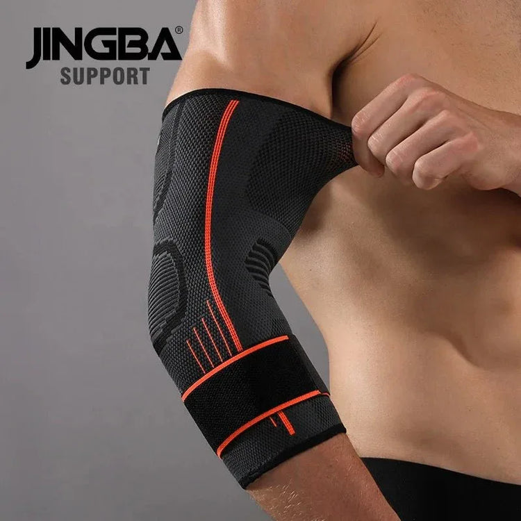 Nylon Spandex Arm Support Compression Sleeve for Tennis Elbow Pain Relief and Comfort - Allen-Fitness
