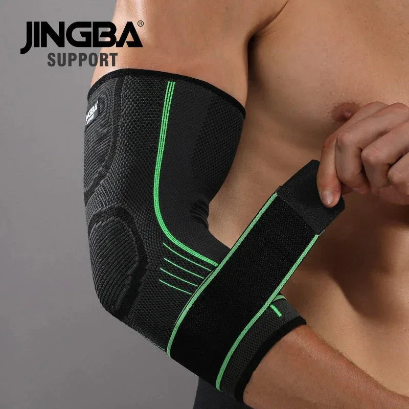 Nylon Spandex Arm Support Compression Sleeve for Tennis Elbow Pain Relief and Comfort - Allen-Fitness