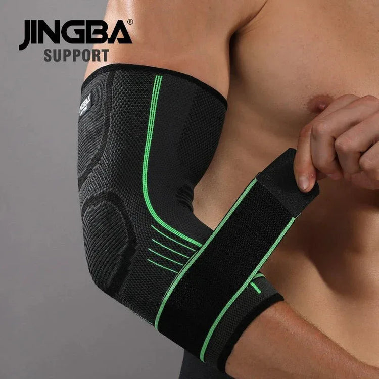 Nylon Spandex Arm Support Compression Sleeve for Tennis Elbow Pain Relief and Comfort - Allen-Fitness