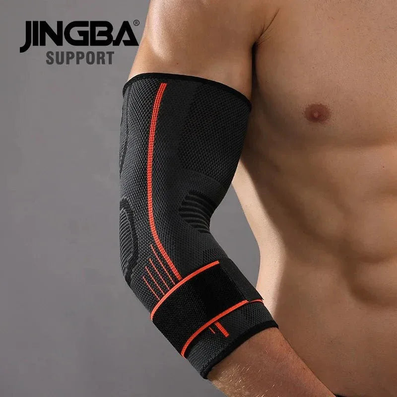 Nylon Spandex Arm Support Compression Sleeve for Tennis Elbow Pain Relief and Comfort - Allen-Fitness