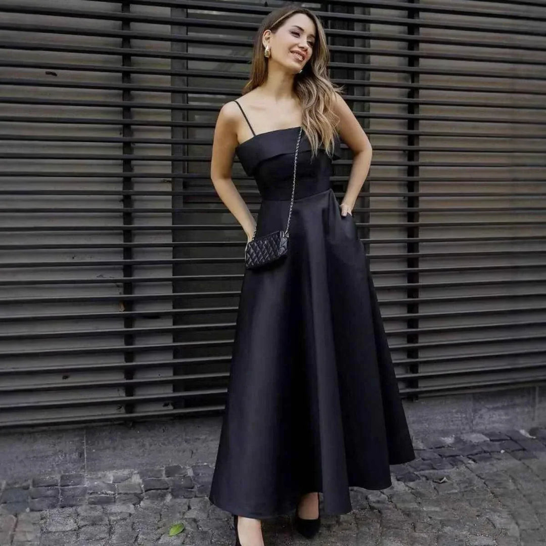 Elegant Summer Dress: Solid Color Sleeveless Backless Tube Top Maxi Dress for Women - Allen-Fitness