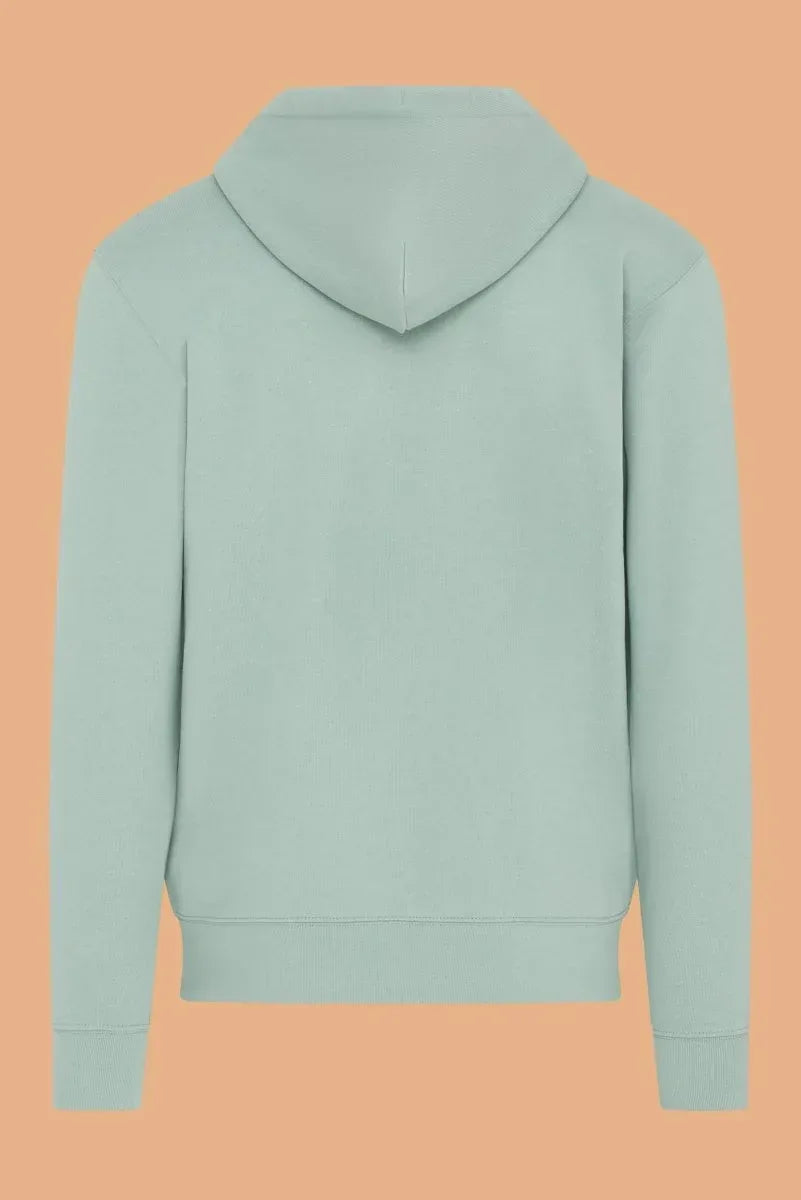 Embroidered Zip-Up Hoodie - 100% Organic Cotton, Double Lined Hood, Kangaroo Pocket - Allen-Fitness