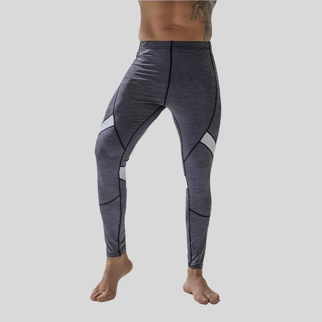 Breathable Men's Sports Leggings for Dynamic Workouts - Allen-Fitness