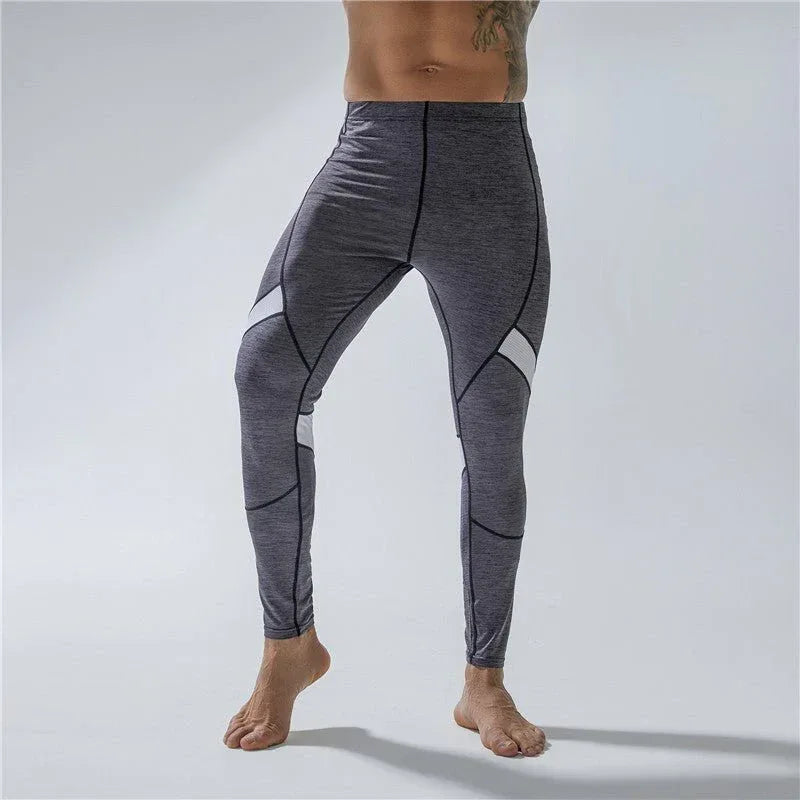 Breathable Men's Sports Leggings for Dynamic Workouts - Allen-Fitness