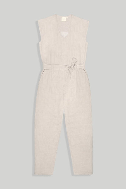 Evening Chai Jumpsuit in Light Beige - Allen - Fitness