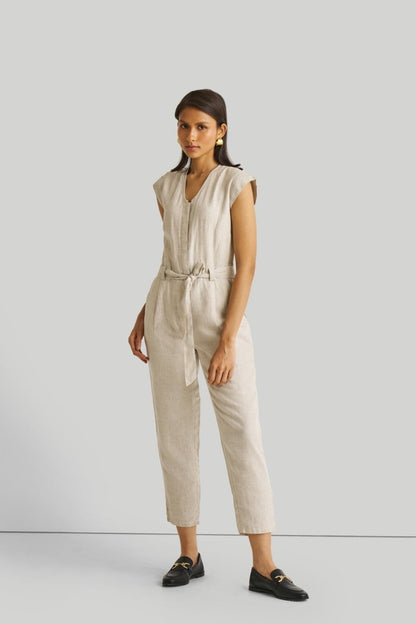 Evening Chai Jumpsuit in Light Beige - Allen - Fitness