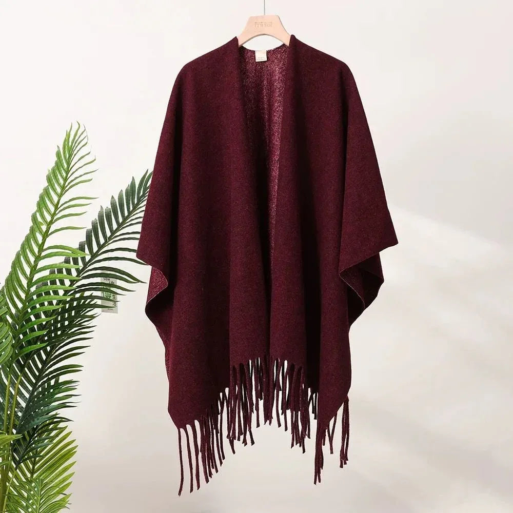 Fashion Retro High-end Travel Warm Outerwear Cloak Cape - Allen-Fitness