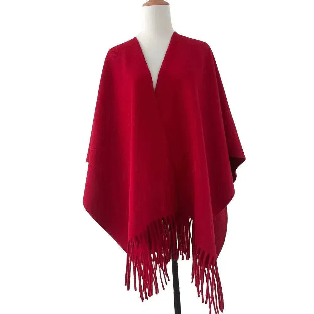 Fashion Retro High-end Travel Warm Outerwear Cloak Cape - Allen-Fitness