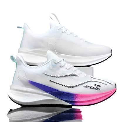 FAYWELLME Lightweight Athletic Sneakers – Unisex Carbon Fiber Running Shoes with Shock - Absorbing Sole - Allen - Fitness