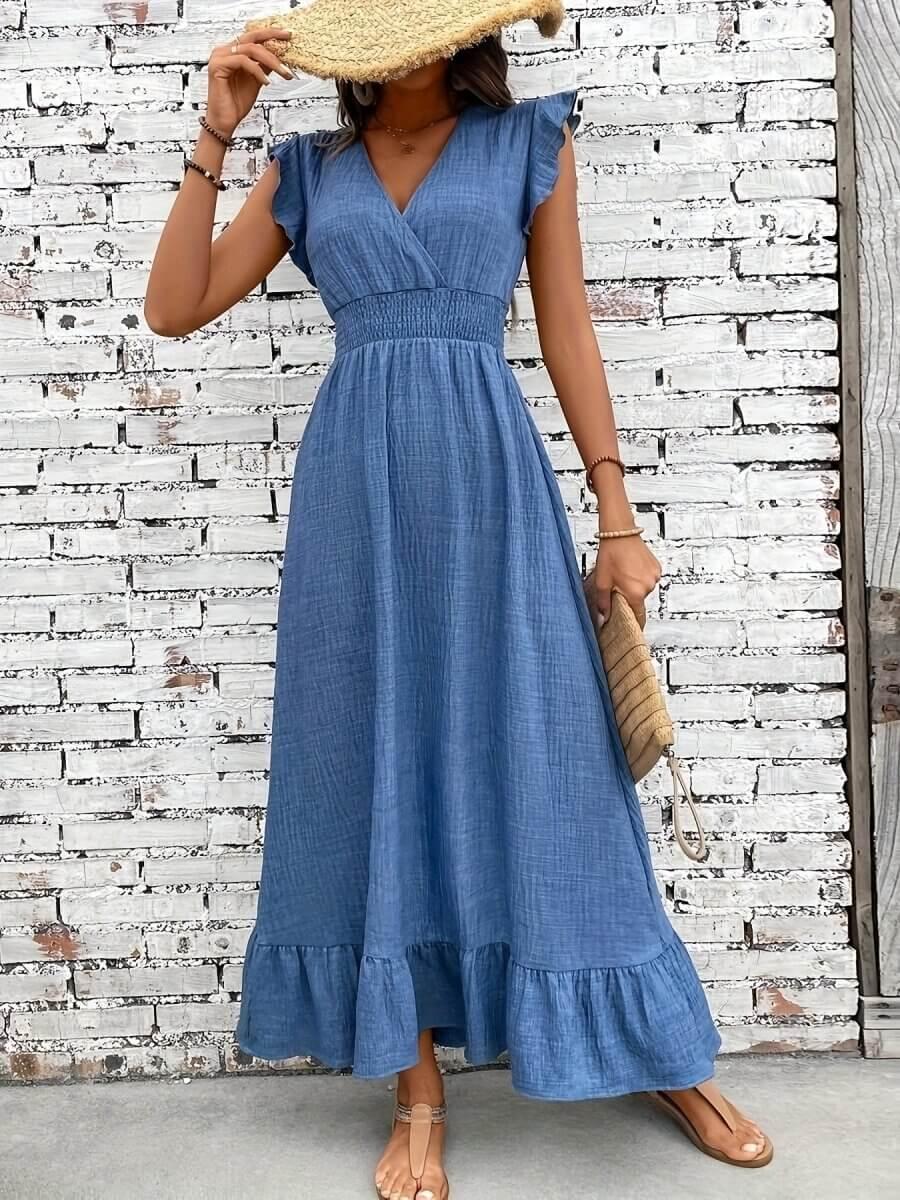 Floral Jumpsuit for Women - Versatile Printed Design with Pleated Skirt, Sizes S-XXL - Allen-Fitness