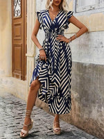 Floral Jumpsuit for Women - Versatile Printed Design with Pleated Skirt, Sizes S-XXL - Allen-Fitness