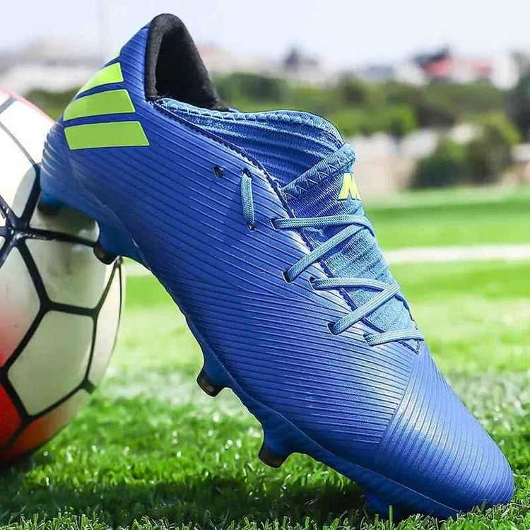 Football Boots Men Kids Adults TF/FG Ultralight Playing Field Train Soccer Shoes Low cut Cleats - Allen-Fitness