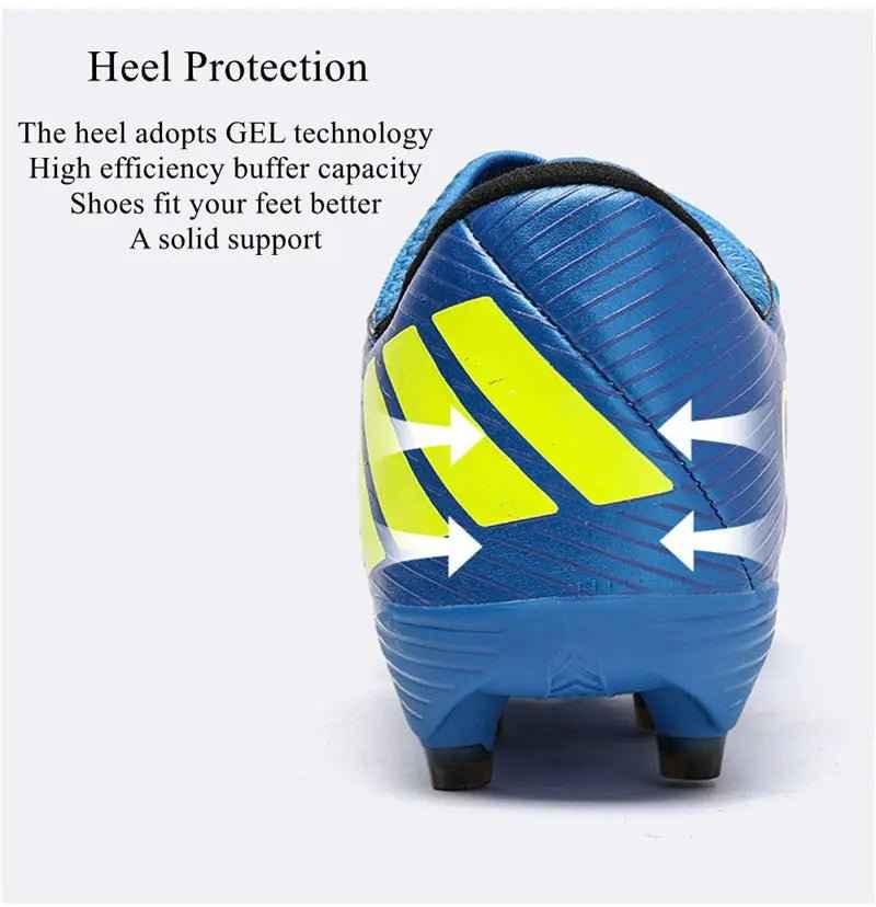 Football Boots Men Kids Adults TF/FG Ultralight Playing Field Train Soccer Shoes Low cut Cleats - Allen-Fitness