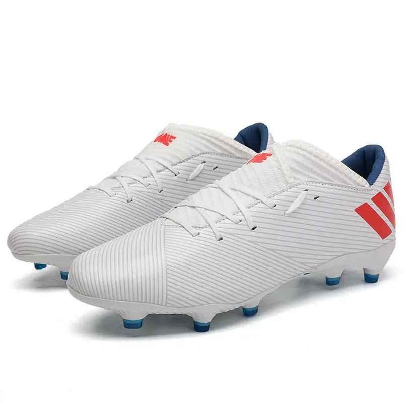 Football Boots Men Kids Adults TF/FG Ultralight Playing Field Train Soccer Shoes Low cut Cleats - Allen-Fitness