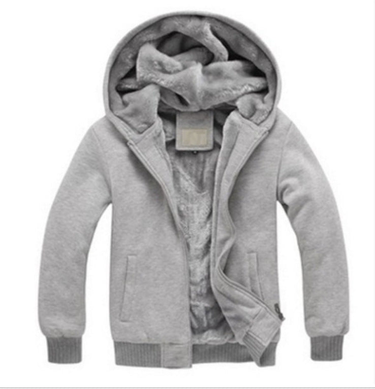 Foreign trade Men's sweater hooded autumn and winter men's baseball uniform men's Korean Sports Plus velvet padded men's coat - Premium Fitness & Activewear
