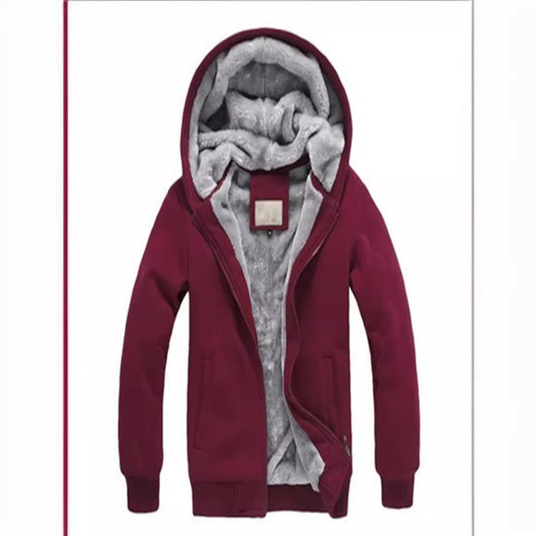 Foreign trade Men's sweater hooded autumn and winter men's baseball uniform men's Korean Sports Plus velvet padded men's coat - Premium Fitness & Activewear