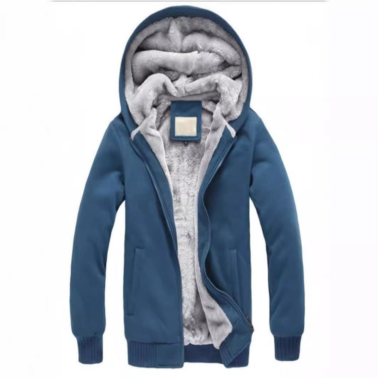 Foreign trade Men's sweater hooded autumn and winter men's baseball uniform men's Korean Sports Plus velvet padded men's coat - Premium Fitness & Activewear
