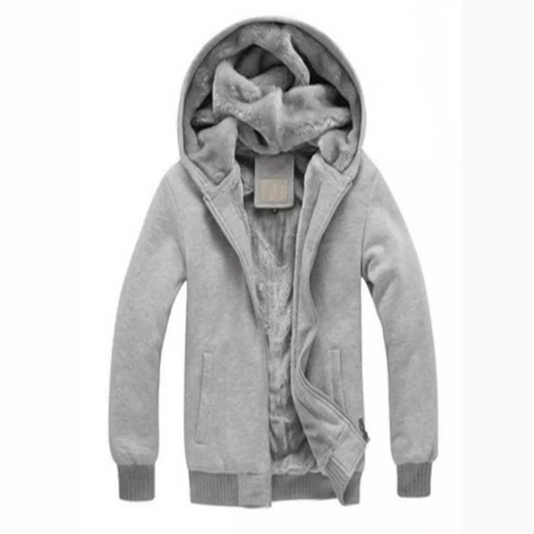 Foreign trade Men's sweater hooded autumn and winter men's baseball uniform men's Korean Sports Plus velvet padded men's coat - Premium Fitness & Activewear