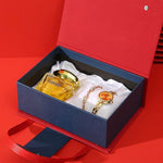 Gift Set for Women - Elegant Watch, Lipstick, Perfume, and Earrings in Red or Orange Box - Allen-Fitness